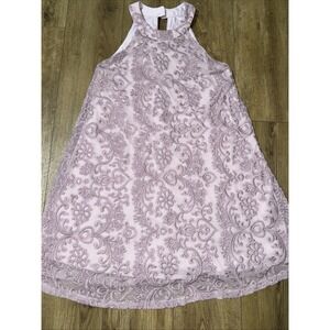Roxberi Women's periwinkle halter‎ back a Line mini dress size medium